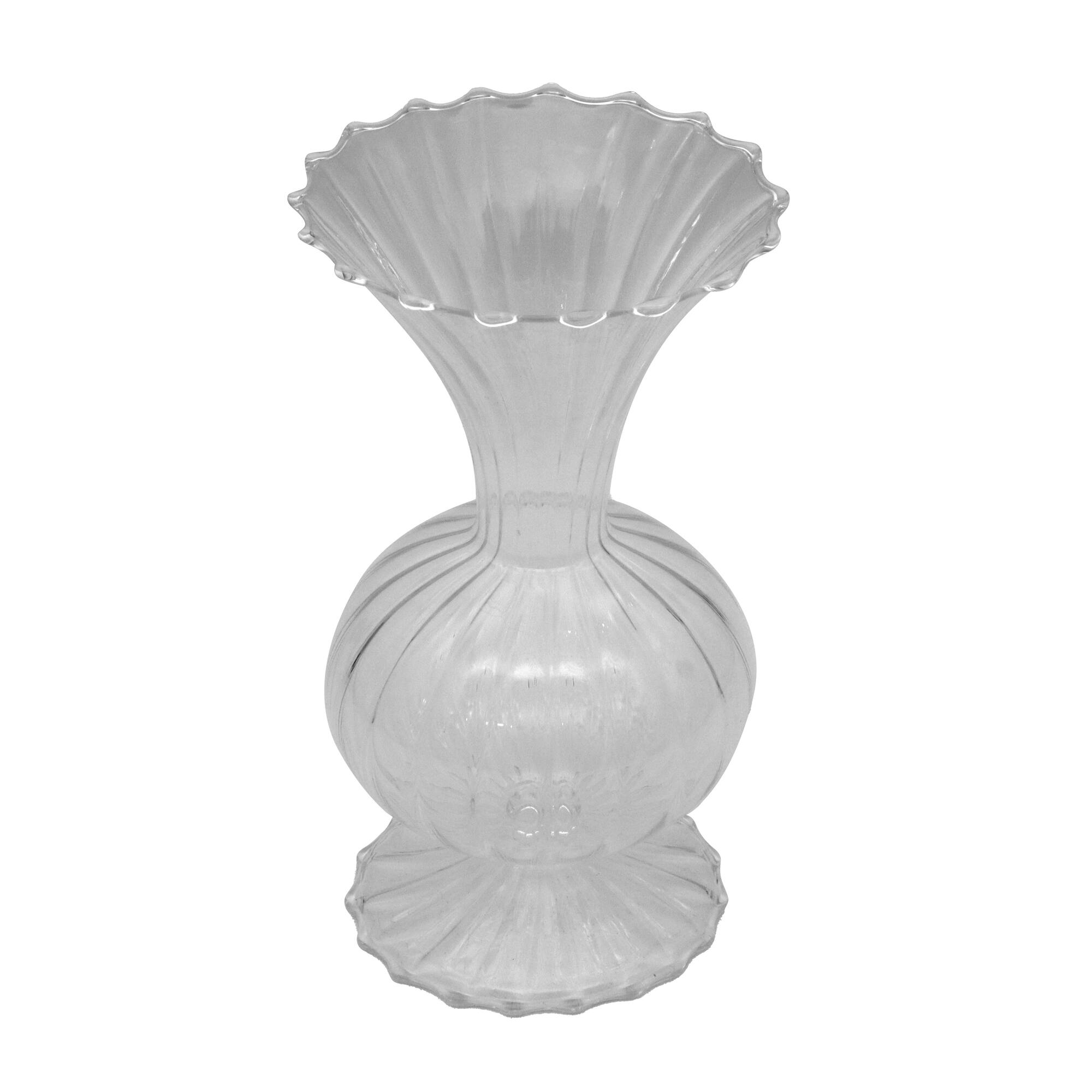 7" Clear Fluted Bulb Glass Vase by Ashland®